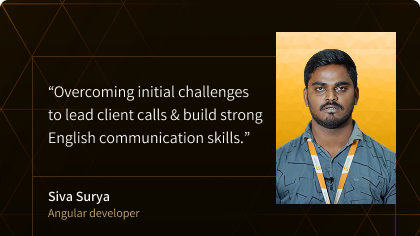 Siva Surya, Angular developer